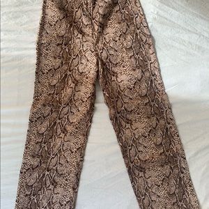 Reformation Snake Print Pants